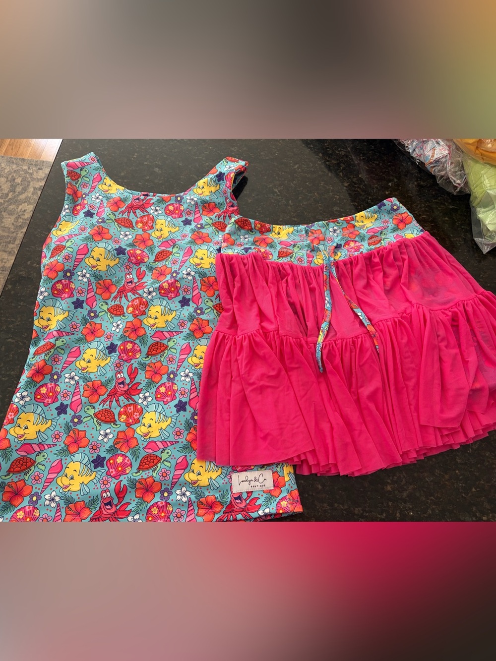 Little mermaid theme women’s athletic set